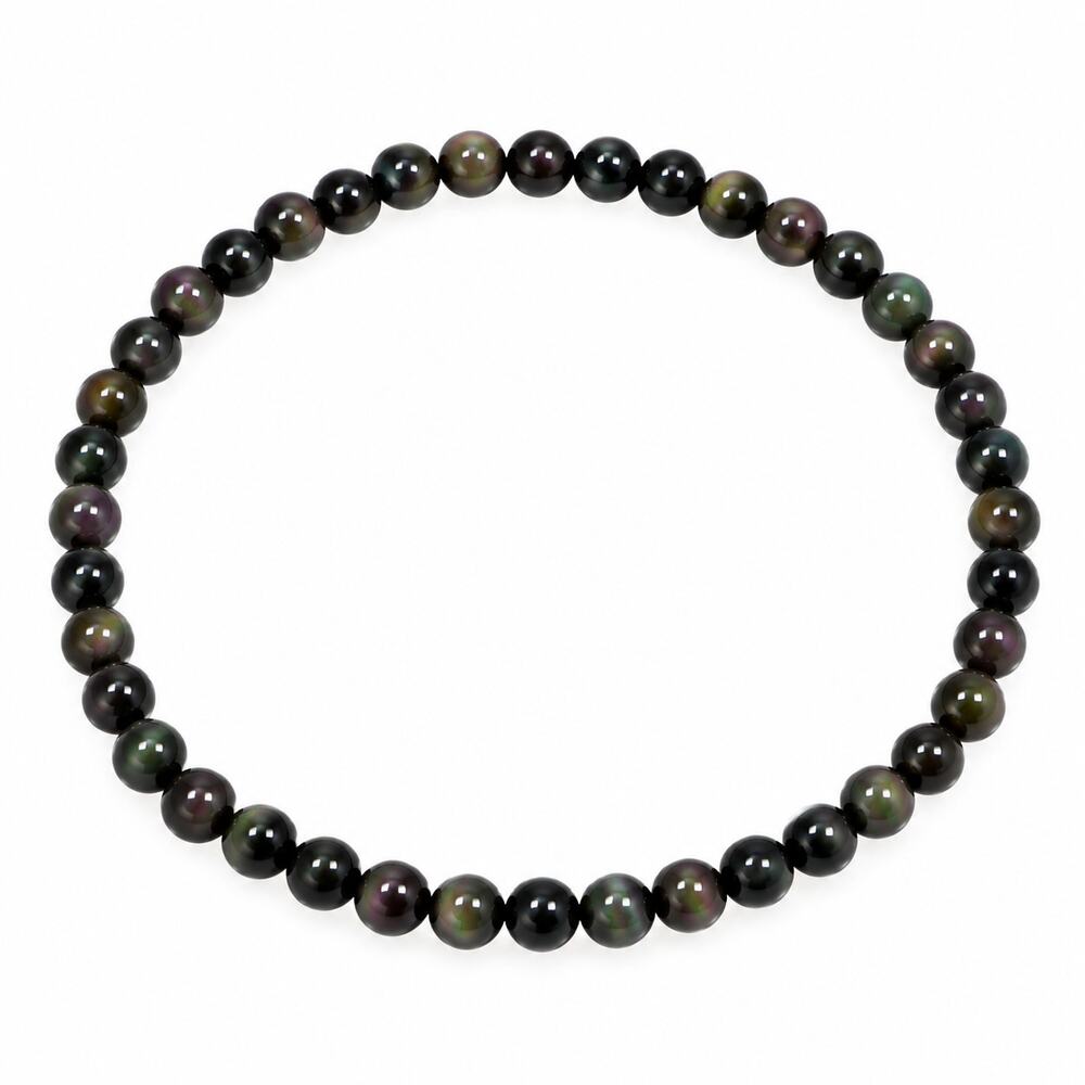 4MM Rainbow Obsidian Bracelet